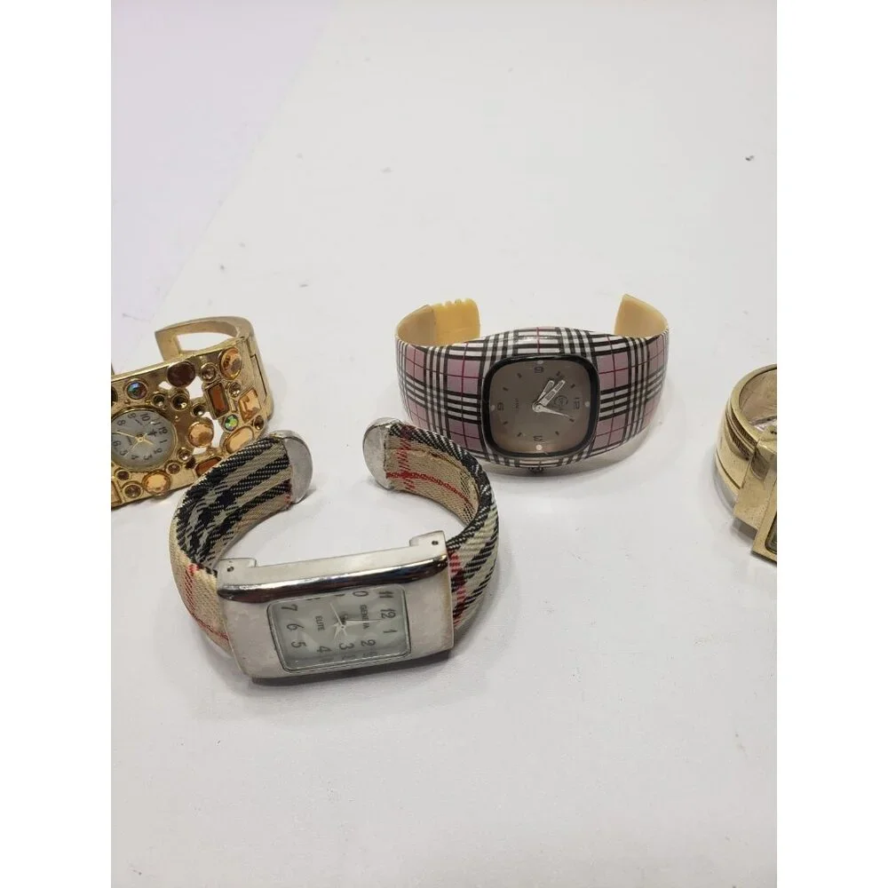 Lot Of 5 Untested Watches Bond Street Quartz Novelle Geneva Sport Elite